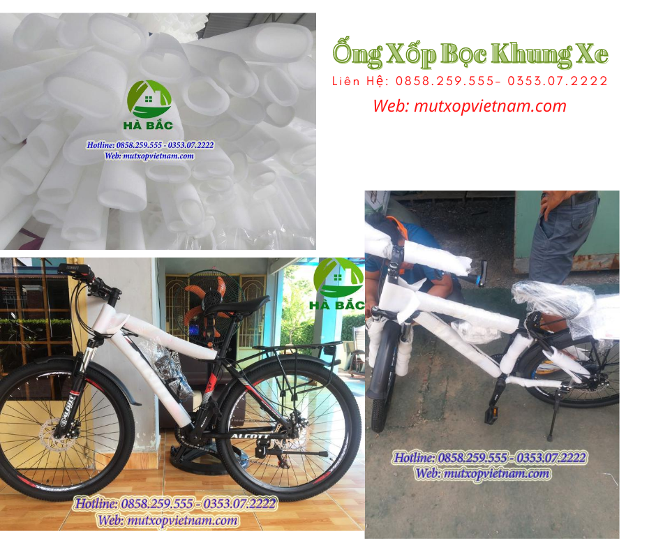 ống xốp bọc khung xe đạp