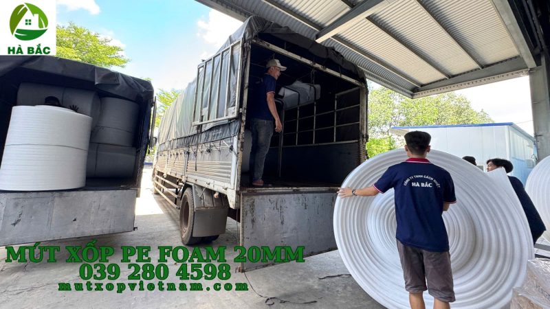 Mút xốp pe foam 20mm nhà máy sản xuất mút xốp pe foam 20mm tại Thuận An Bình Dương