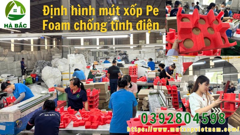 Định hình mút xốp Pe Foam chống tĩnh điện giải pháp bảo vệ hàng điện tử hàng đầu tại Đồng Nai