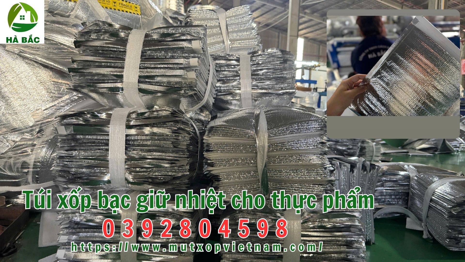 túi xốp bạc giữ nhiệt cho thực phẩm